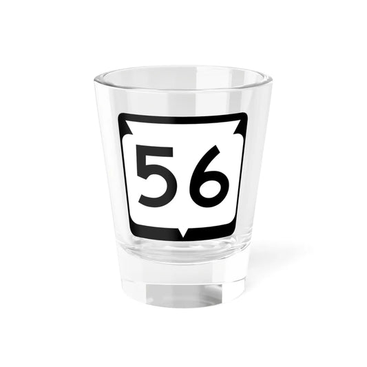 WIS 56 (Wisconsin) (Road Sign) Shot Glass 1.5oz 1.5oz - Go Mug Yourself