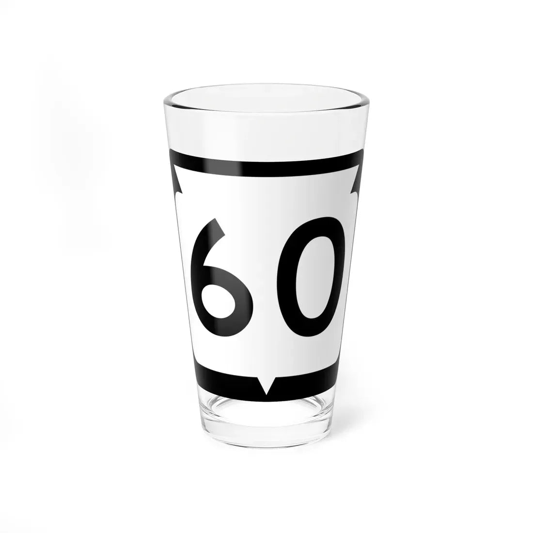 WIS 60 (Wisconsin) (Road Sign) Pint Glass 16oz 16oz - Go Mug Yourself