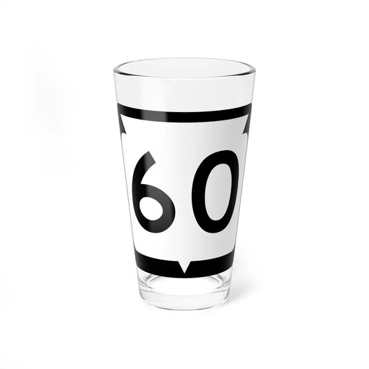 WIS 60 (Wisconsin) (Road Sign) Pint Glass 16oz 16oz - Go Mug Yourself