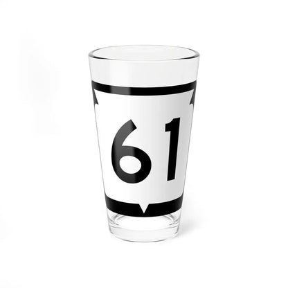 WIS 61 (Wisconsin) (Road Sign) Pint Glass 16oz 16oz - Go Mug Yourself