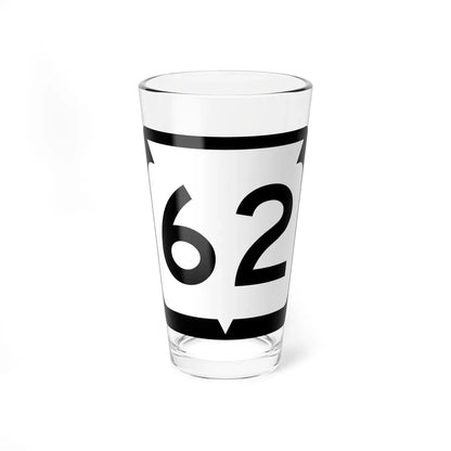 WIS 62 (Wisconsin) (Road Sign) Pint Glass 16oz 16oz - Go Mug Yourself