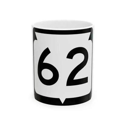 WIS 62 (Wisconsin) (Road Sign) White Coffee Mug 11oz - Go Mug Yourself