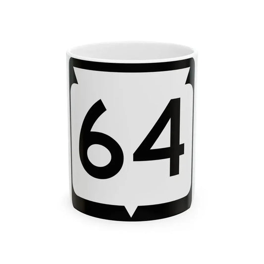 WIS 64 (Wisconsin) (Road Sign) White Coffee Mug 11oz - Go Mug Yourself