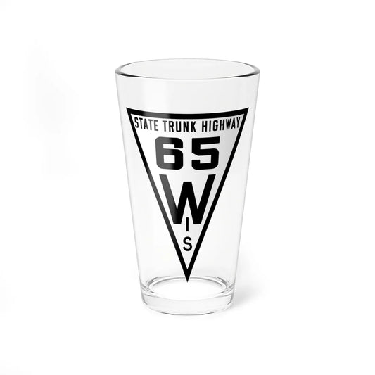 WIS 65 1919 (Wisconsin) (Road Sign) Pint Glss 16oz 16oz - Go Mug Yourself