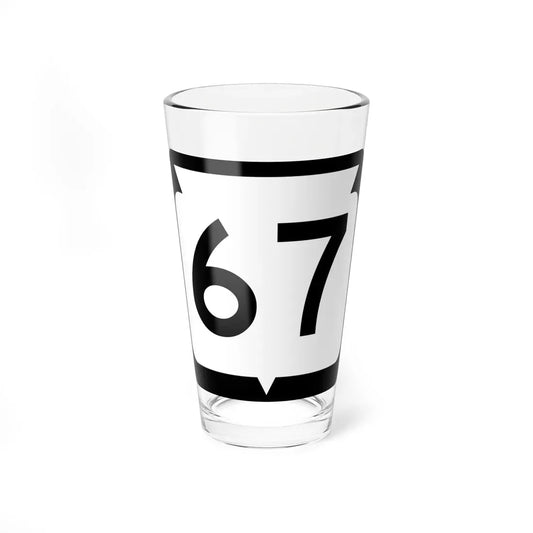 WIS 67 (Wisconsin) (Road Sign) Pint Glass 16oz 16oz - Go Mug Yourself