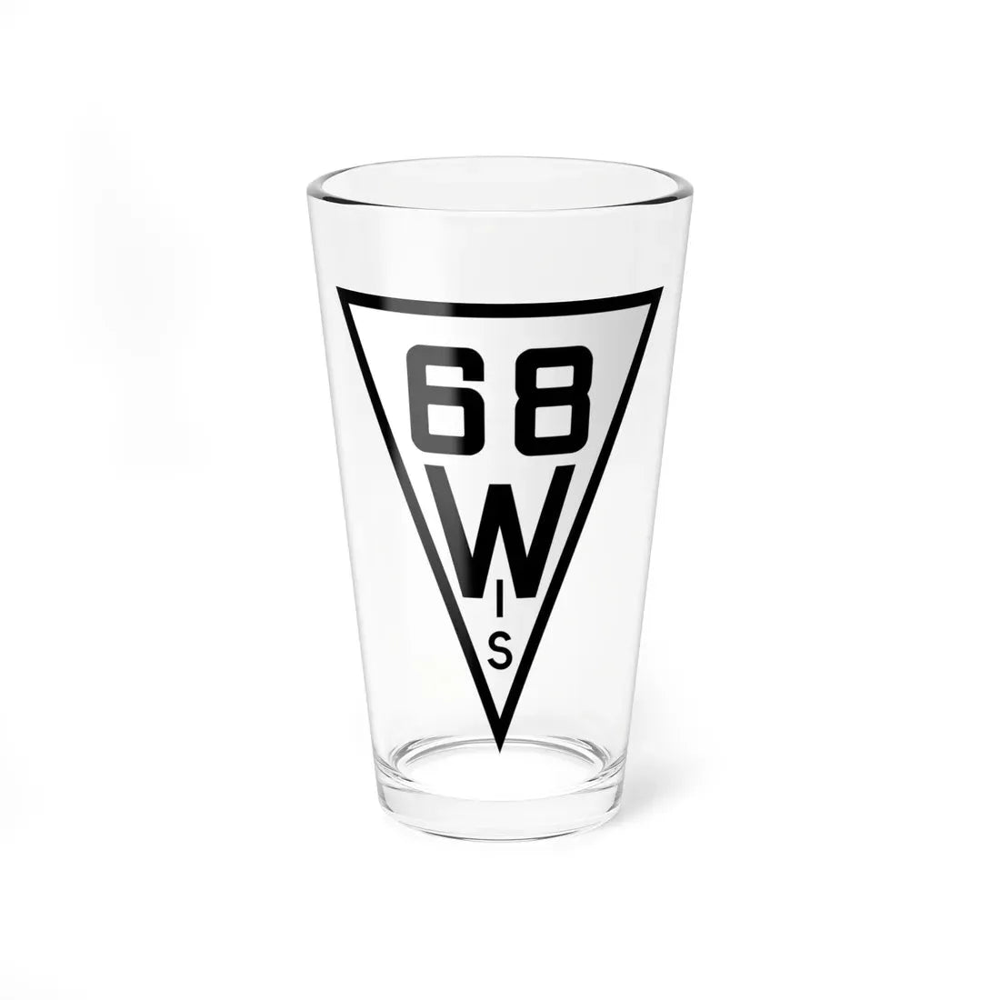WIS 68 1927 (Wisconsin) (Road Sign) Pint Glass 16oz 16oz - Go Mug Yourself