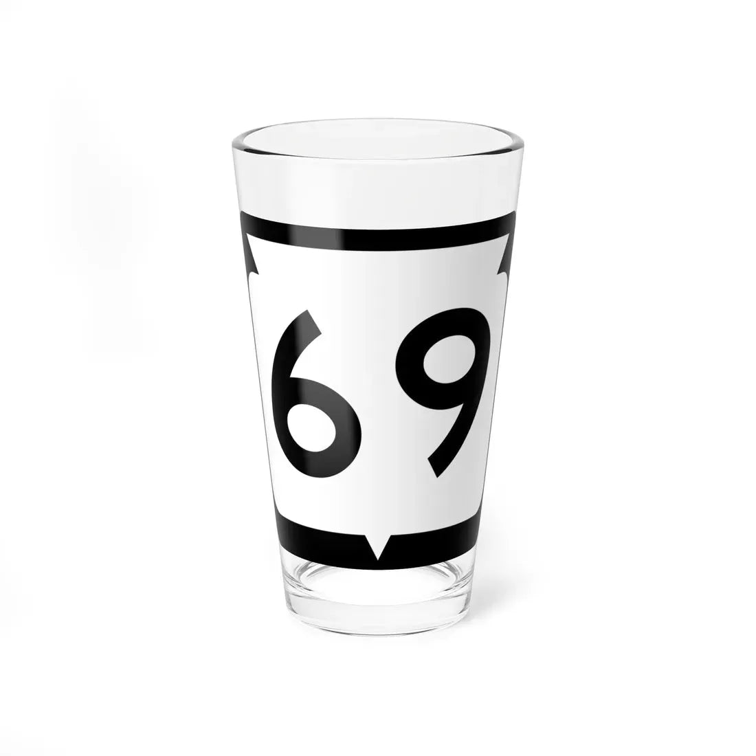 WIS 69 (Wisconsin) (Road Sign) Pint Glass 16oz 16oz - Go Mug Yourself