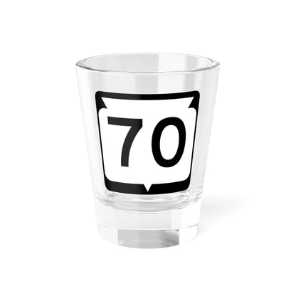 WIS 70 (Wisconsin) (Road Sign) Shot Glass 1.5oz 1.5oz - Go Mug Yourself