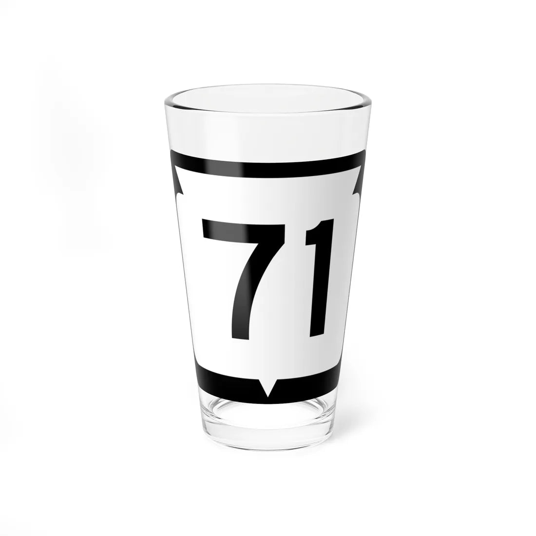 WIS 71 (Wisconsin) (Road Sign) Pint Glss 16oz 16oz - Go Mug Yourself