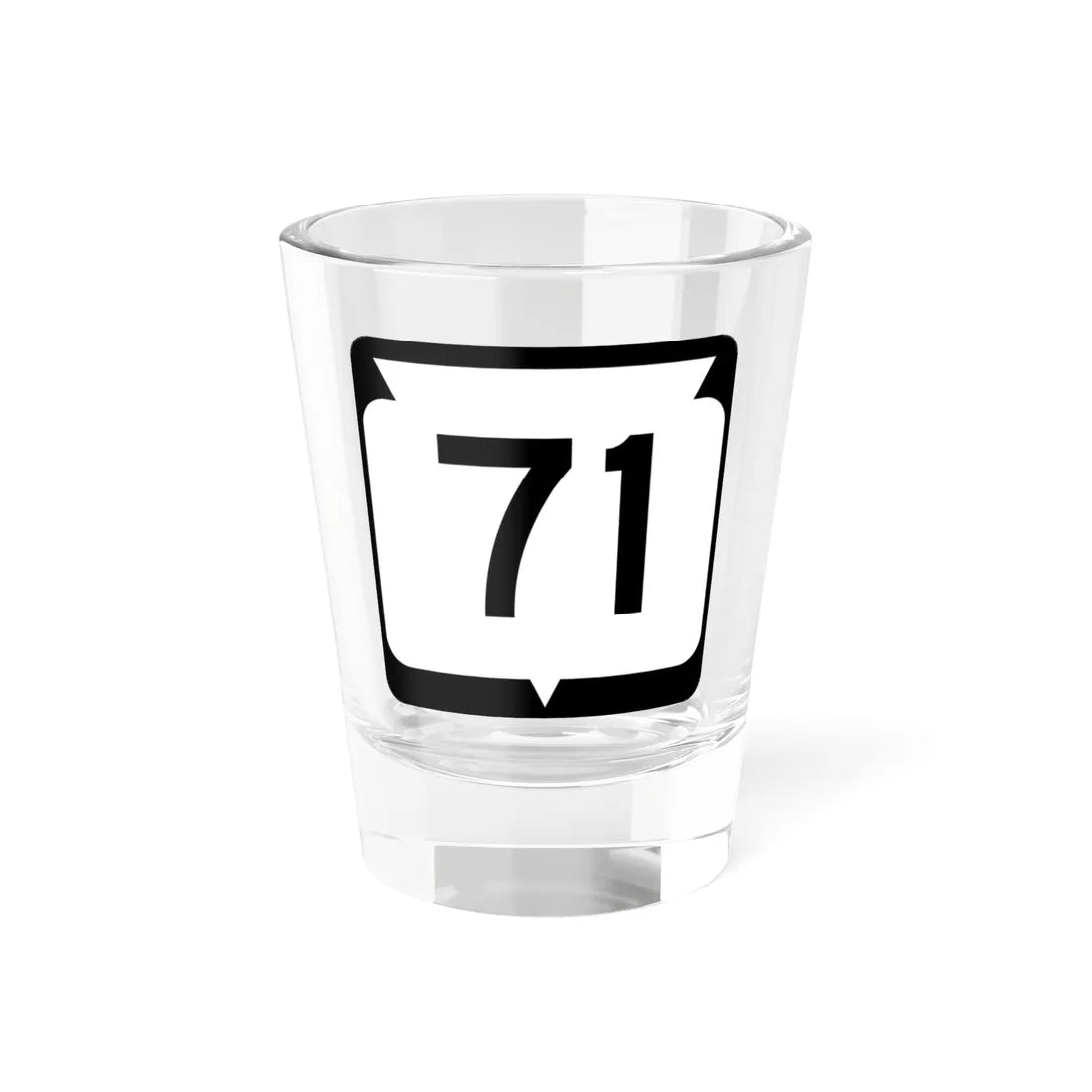 WIS 71 (Wisconsin) (Road Sign) Shot Glass 1.5oz 1.5oz - Go Mug Yourself