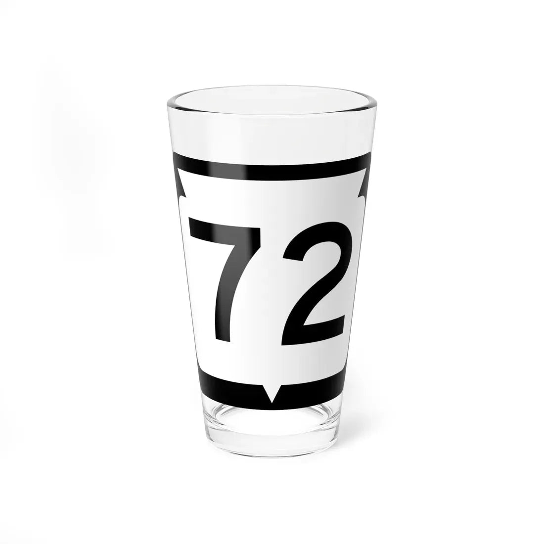 WIS 72 (Wisconsin) (Road Sign) Pint Glass 16oz 16oz - Go Mug Yourself