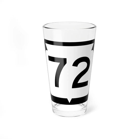 WIS 72 (Wisconsin) (Road Sign) Pint Glass 16oz 16oz - Go Mug Yourself