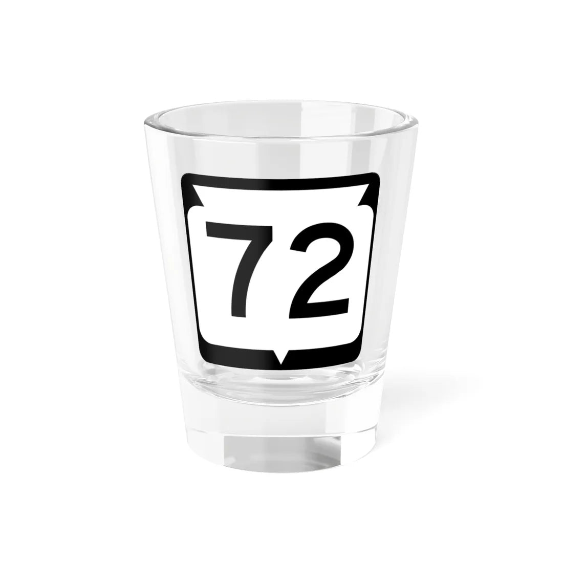 WIS 72 (Wisconsin) (Road Sign) Shot Glass 1.5oz 1.5oz - Go Mug Yourself
