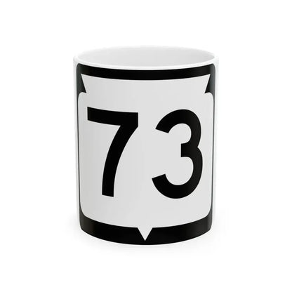 WIS 73 (Wisconsin) (Road Sign) White Coffee Mug 11oz - Go Mug Yourself