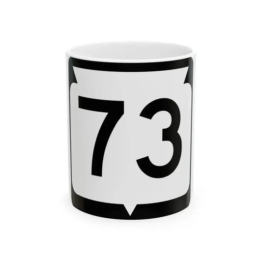 WIS 73 (Wisconsin) (Road Sign) White Coffee Mug 11oz - Go Mug Yourself