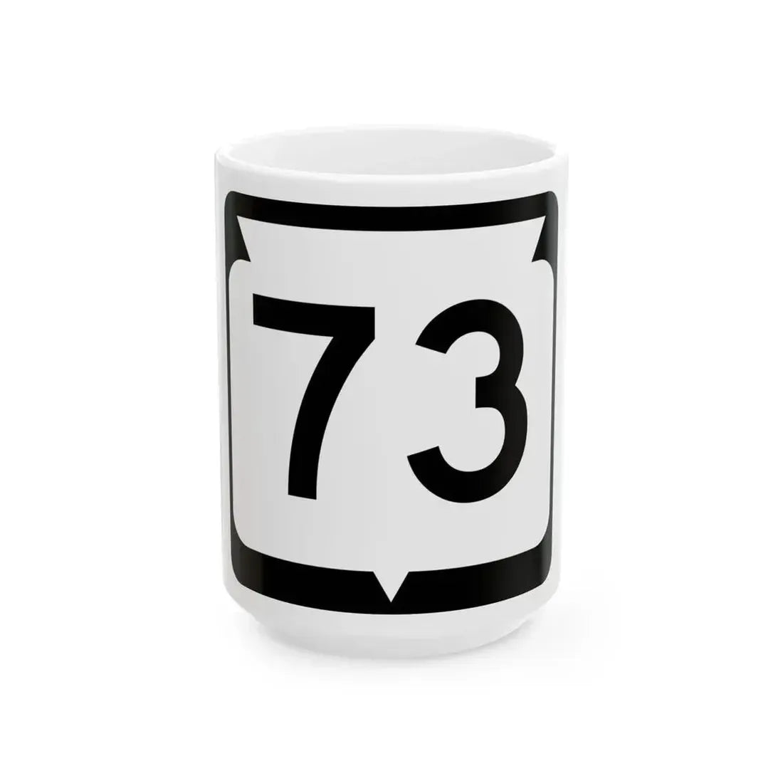 WIS 73 (Wisconsin) (Road Sign) White Coffee Mug 15oz - Go Mug Yourself