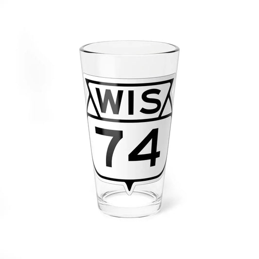 WIS 74 1949 (Wisconsin) (Road Sign) Pint Glass 16oz 16oz - Go Mug Yourself