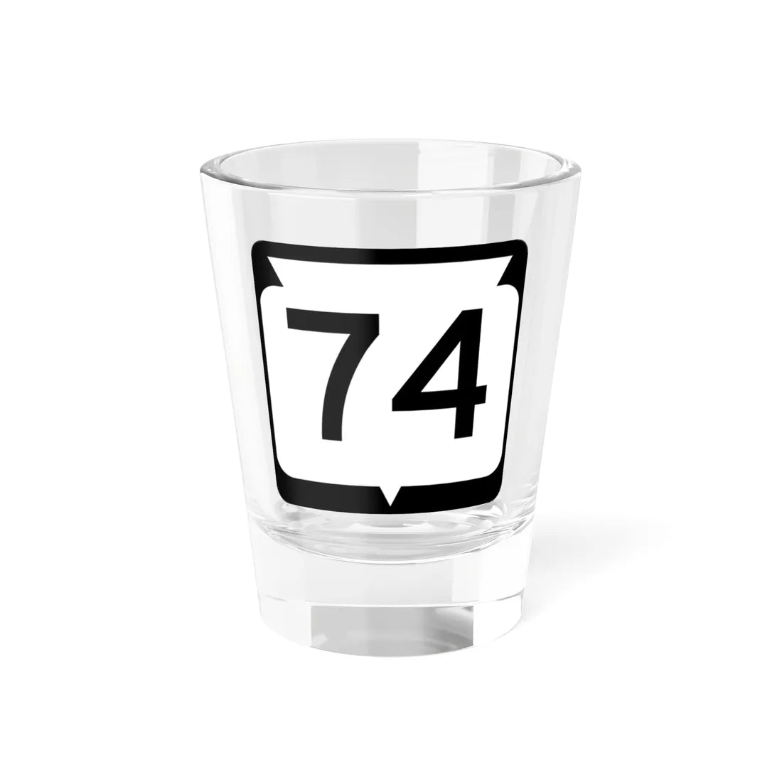 WIS 74 (Wisconsin) (Road Sign) Shot Glass 1.5oz 1.5oz - Go Mug Yourself