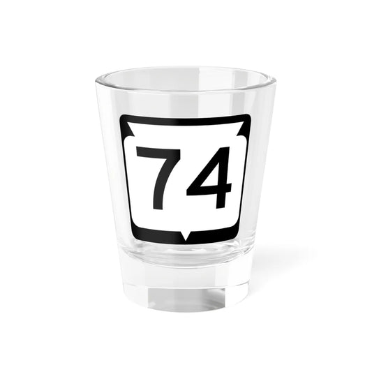 WIS 74 (Wisconsin) (Road Sign) Shot Glass 1.5oz 1.5oz - Go Mug Yourself