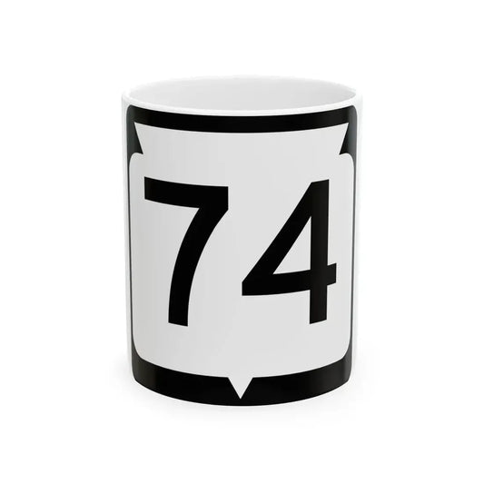 WIS 74 (Wisconsin) (Road Sign) White Coffee Mug 11oz - Go Mug Yourself