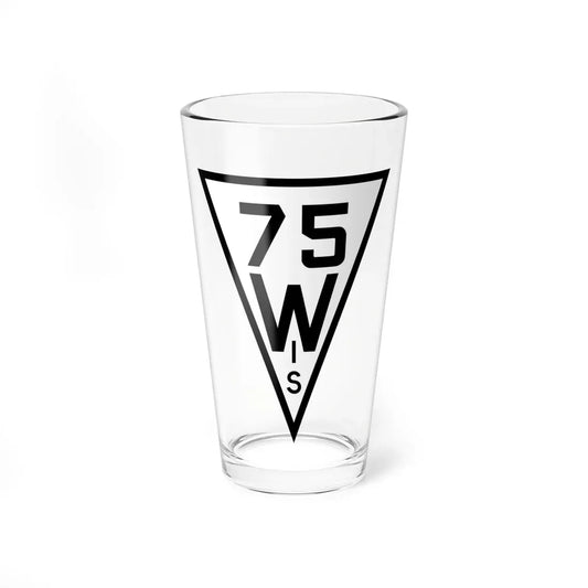 WIS 75 1927 (Wisconsin) (Road Sign) Pint Glass 16oz 16oz - Go Mug Yourself