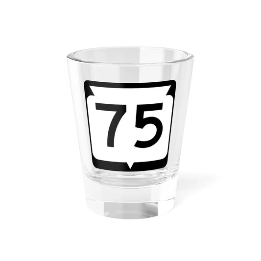 WIS 75 (Wisconsin) (Road Sign) Shot Glass 1.5oz 1.5oz - Go Mug Yourself