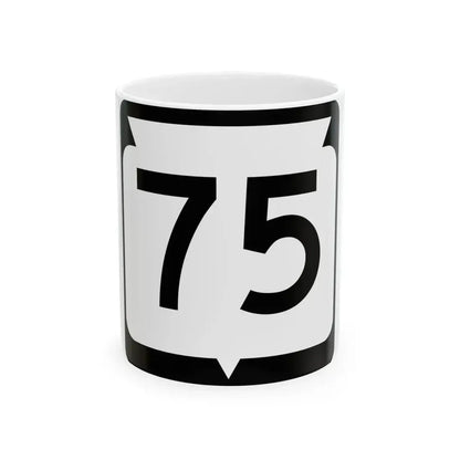 WIS 75 (Wisconsin) (Road Sign) White Coffee Mug 11oz - Go Mug Yourself