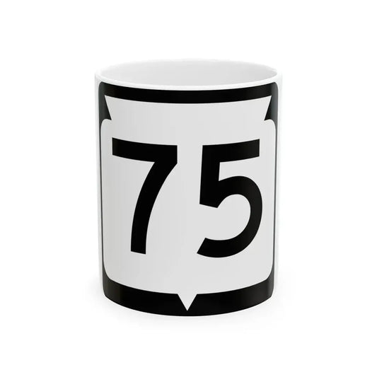 WIS 75 (Wisconsin) (Road Sign) White Coffee Mug 11oz - Go Mug Yourself