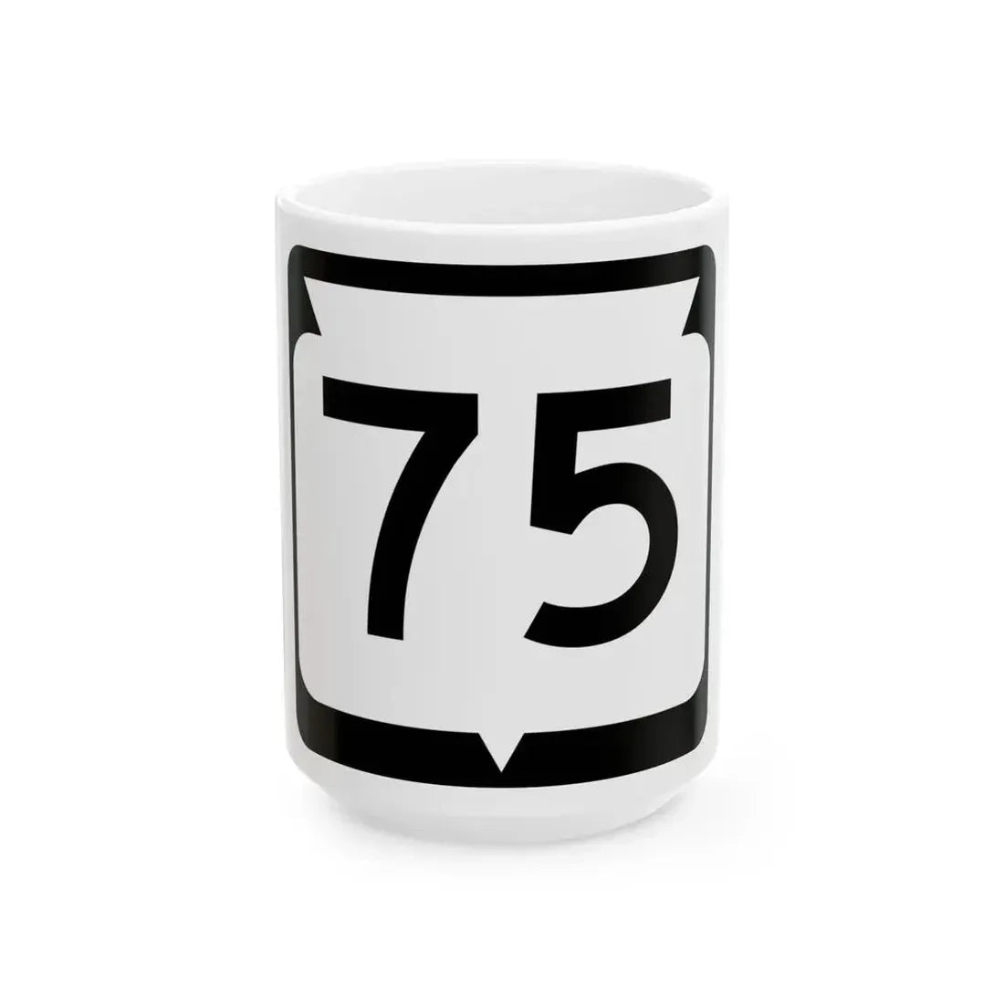 WIS 75 (Wisconsin) (Road Sign) White Coffee Mug 15oz - Go Mug Yourself