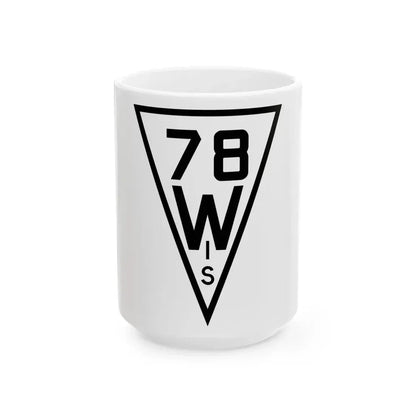 WIS 78 1927 (Wisconsin) (Road Sign) White Coffee Mug 15oz - Go Mug Yourself