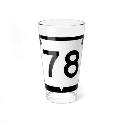WIS 78 (Wisconsin) (Road Sign) Pint Glass 16oz 16oz - Go Mug Yourself