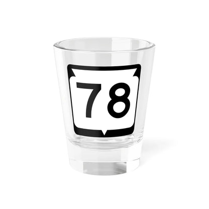 WIS 78 (Wisconsin) (Road Sign) Shot Glass 1.5oz 1.5oz - Go Mug Yourself