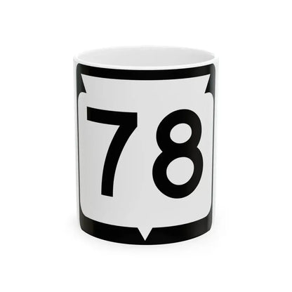 WIS 78 (Wisconsin) (Road Sign) White Coffee Mug 11oz - Go Mug Yourself