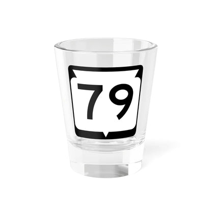 WIS 79 (Wisconsin) (Road Sign) Shot Glass 1.5oz 1.5oz - Go Mug Yourself