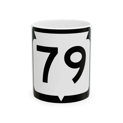 WIS 79 (Wisconsin) (Road Sign) White Coffee Mug 11oz - Go Mug Yourself