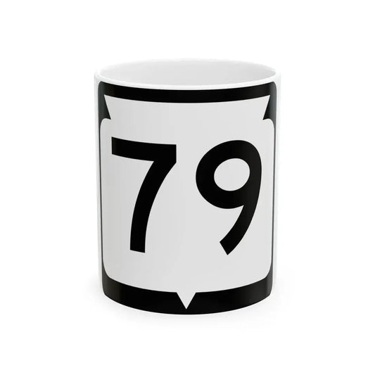 WIS 79 (Wisconsin) (Road Sign) White Coffee Mug 11oz - Go Mug Yourself