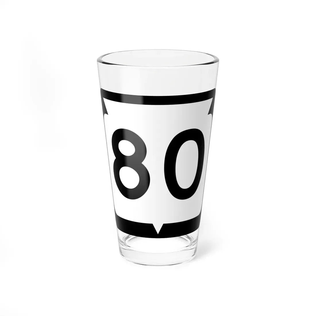 WIS 80 (Wisconsin) (Road Sign) Pint Glass 16oz 16oz - Go Mug Yourself