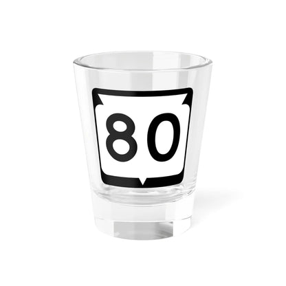 WIS 80 (Wisconsin) (Road Sign) Shot Glass 1.5oz 1.5oz - Go Mug Yourself