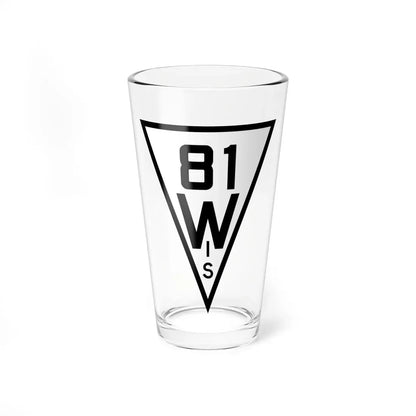 WIS 81 1927 (Wisconsin) (Road Sign) Pint Glass 16oz 16oz - Go Mug Yourself
