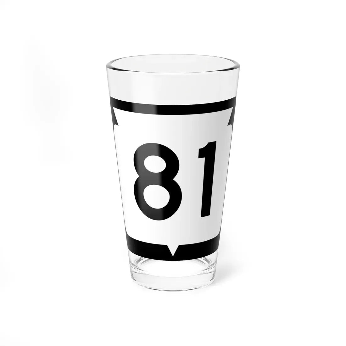 WIS 81 (Wisconsin) (Road Sign) Pint Glass 16oz 16oz - Go Mug Yourself