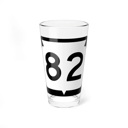 WIS 82 (Wisconsin) (Road Sign) Pint Glass 16oz 16oz - Go Mug Yourself