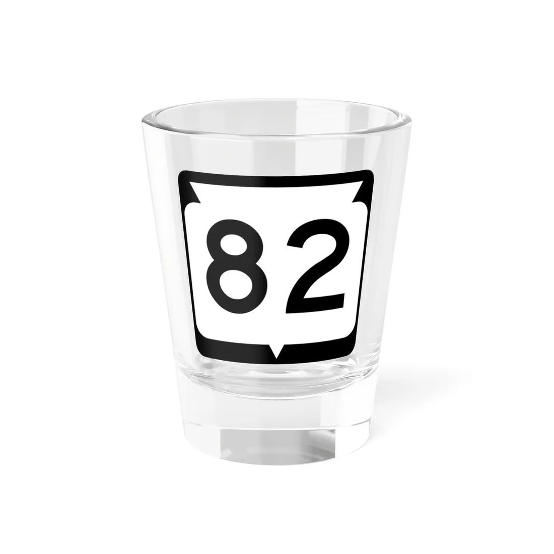 WIS 82 (Wisconsin) (Road Sign) Shot Glass 1.5oz 1.5oz - Go Mug Yourself