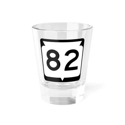 WIS 82 (Wisconsin) (Road Sign) Shot Glass 1.5oz 1.5oz - Go Mug Yourself