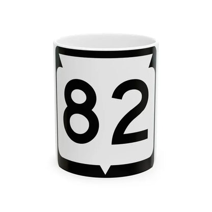WIS 82 (Wisconsin) (Road Sign) White Coffee Mug 11oz - Go Mug Yourself