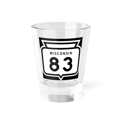 WIS 83 1958 (Wisconsin) (Road Sign) Shot Glass 1.5oz 1.5oz - Go Mug Yourself