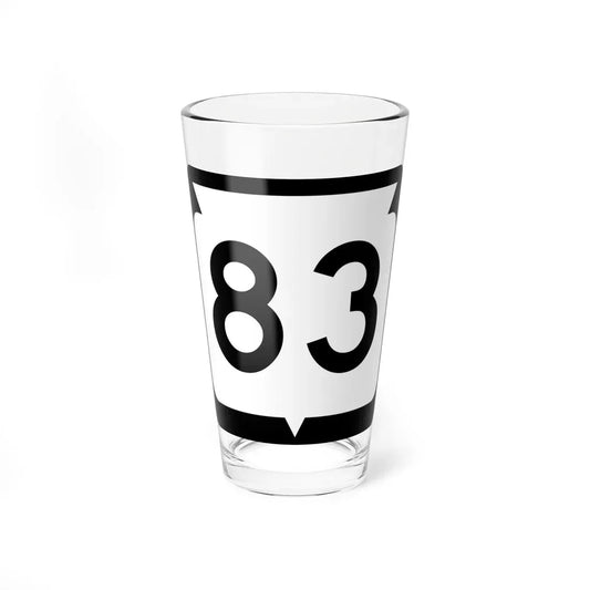 WIS 83 (Wisconsin) (Road Sign) Pint Glass 16oz 16oz - Go Mug Yourself