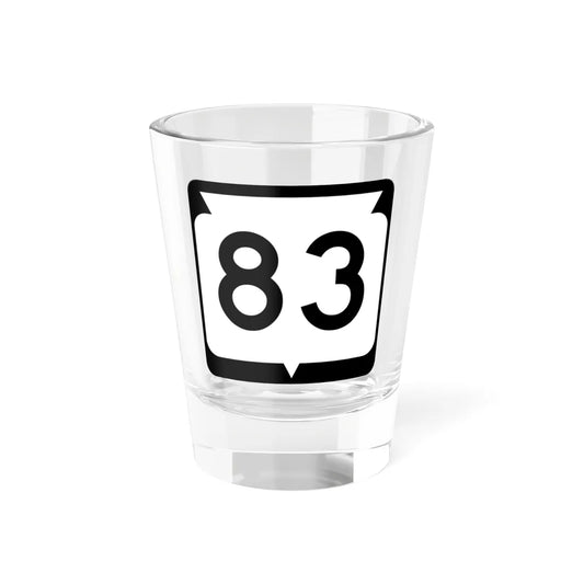 WIS 83 (Wisconsin) (Road Sign) Shot Glass 1.5oz 1.5oz - Go Mug Yourself