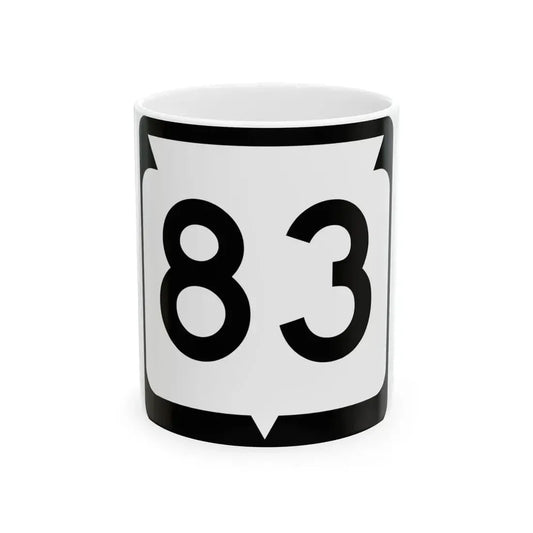 WIS 83 (Wisconsin) (Road Sign) White Coffee Mug 11oz - Go Mug Yourself