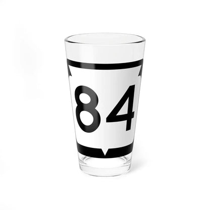 WIS 84 (Wisconsin) (Road Sign) Pint Glass 16oz 16oz - Go Mug Yourself