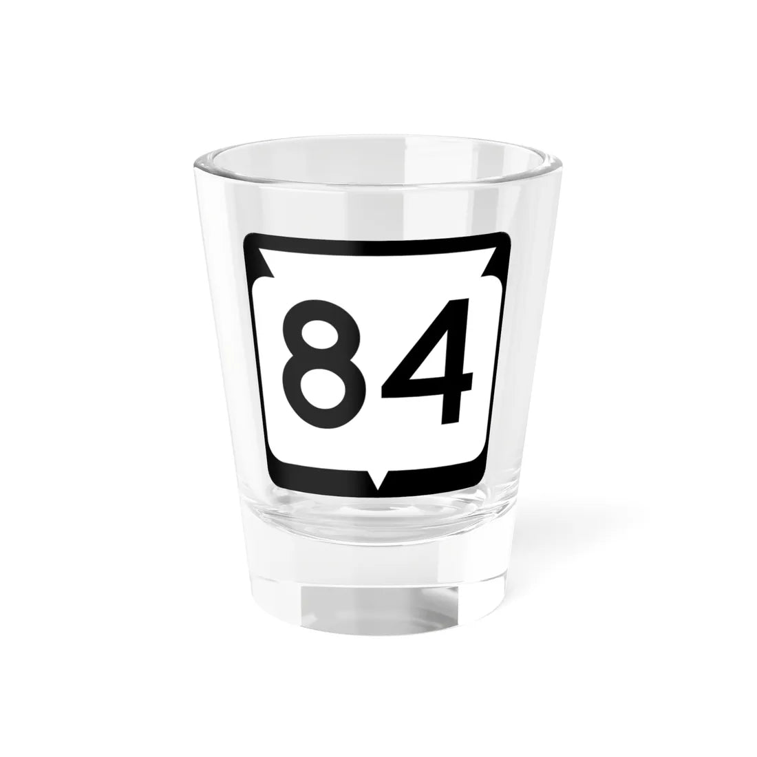 WIS 84 (Wisconsin) (Road Sign) Shot Glass 1.5oz 1.5oz - Go Mug Yourself